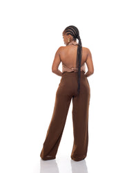 Fluid Wrap Front Pants in Choco