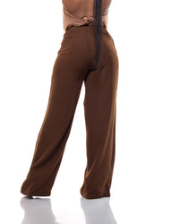 Fluid Wrap Front Pants in Choco