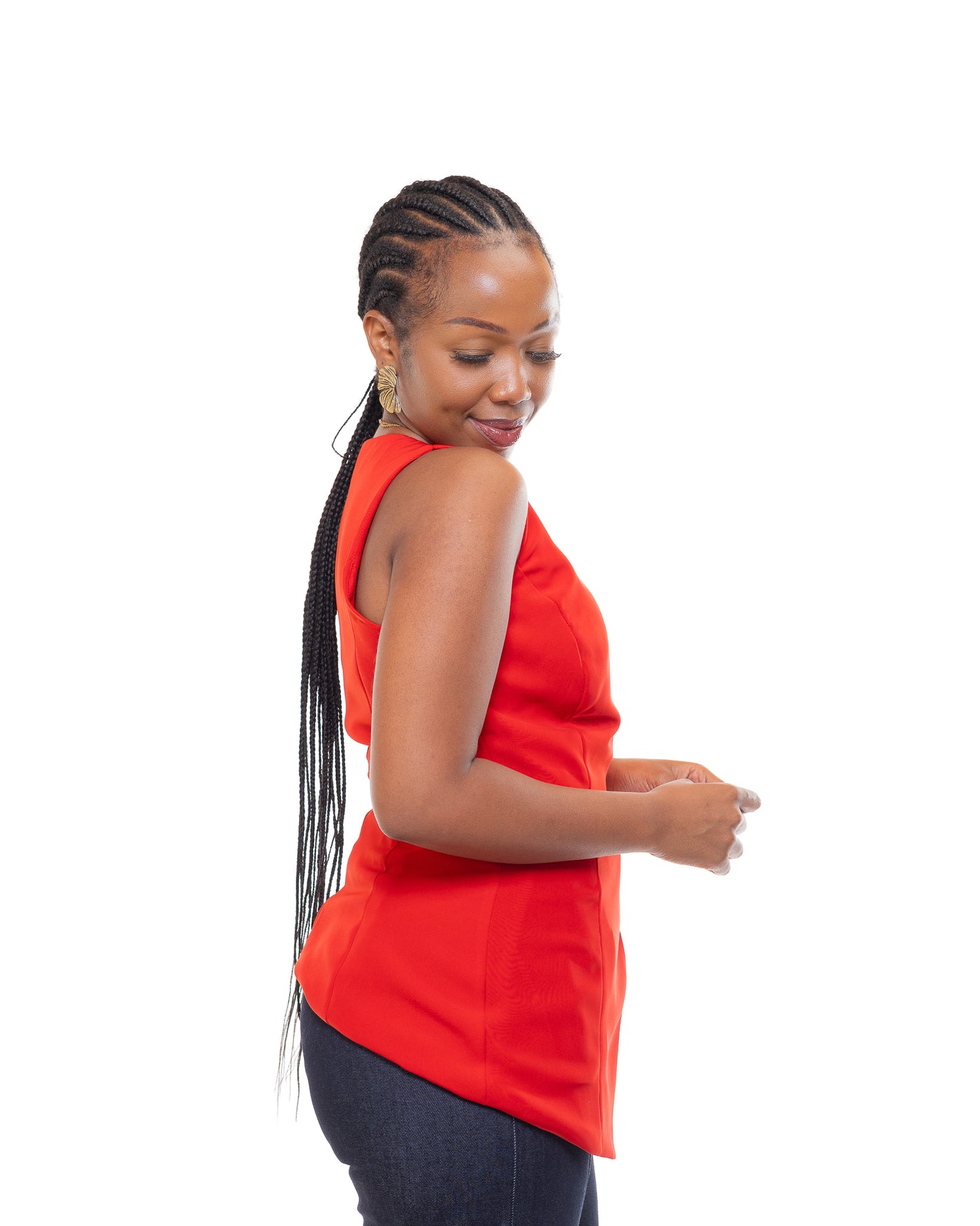 Cecil Wrap Top In Red