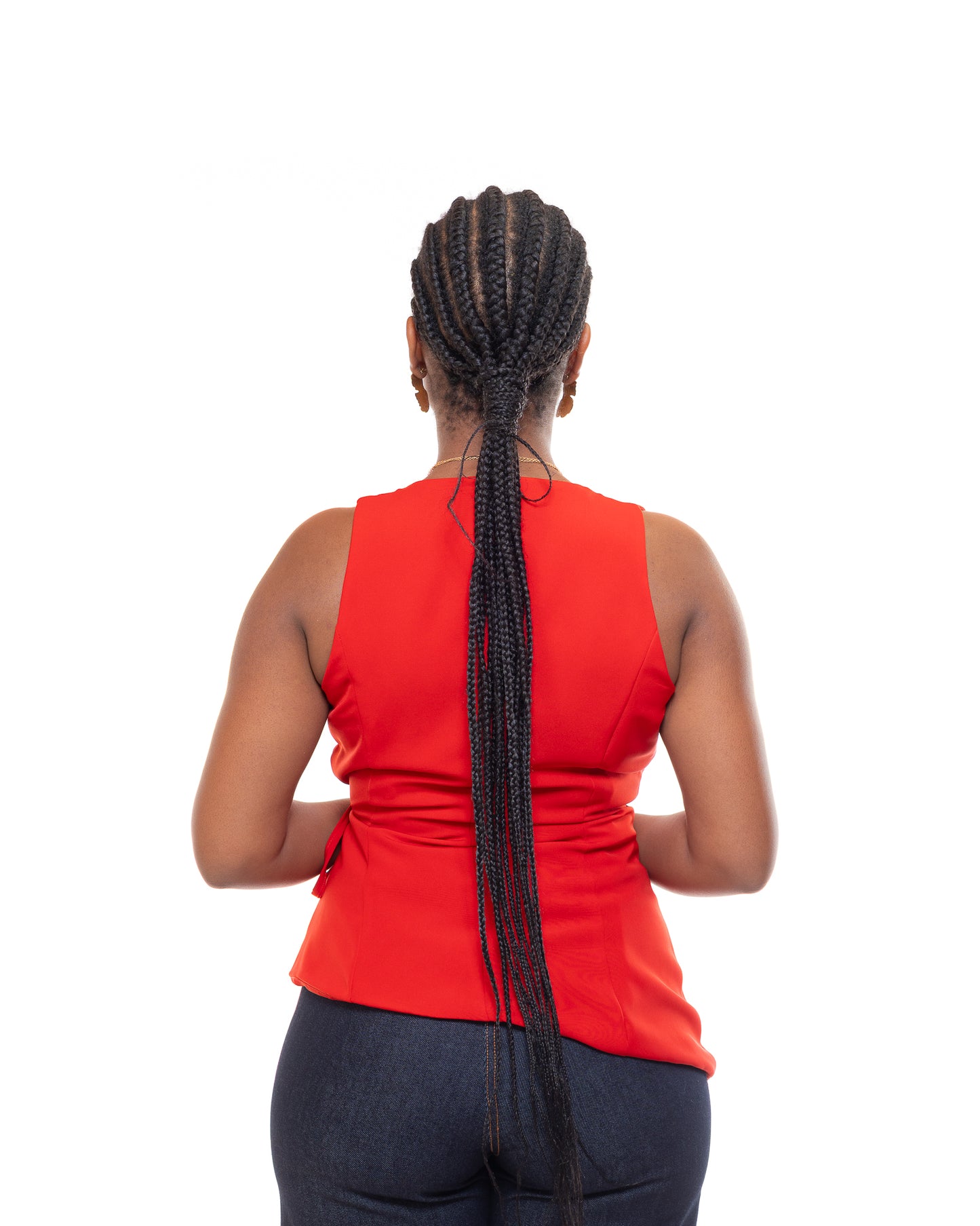 Cecil Wrap Top In Red