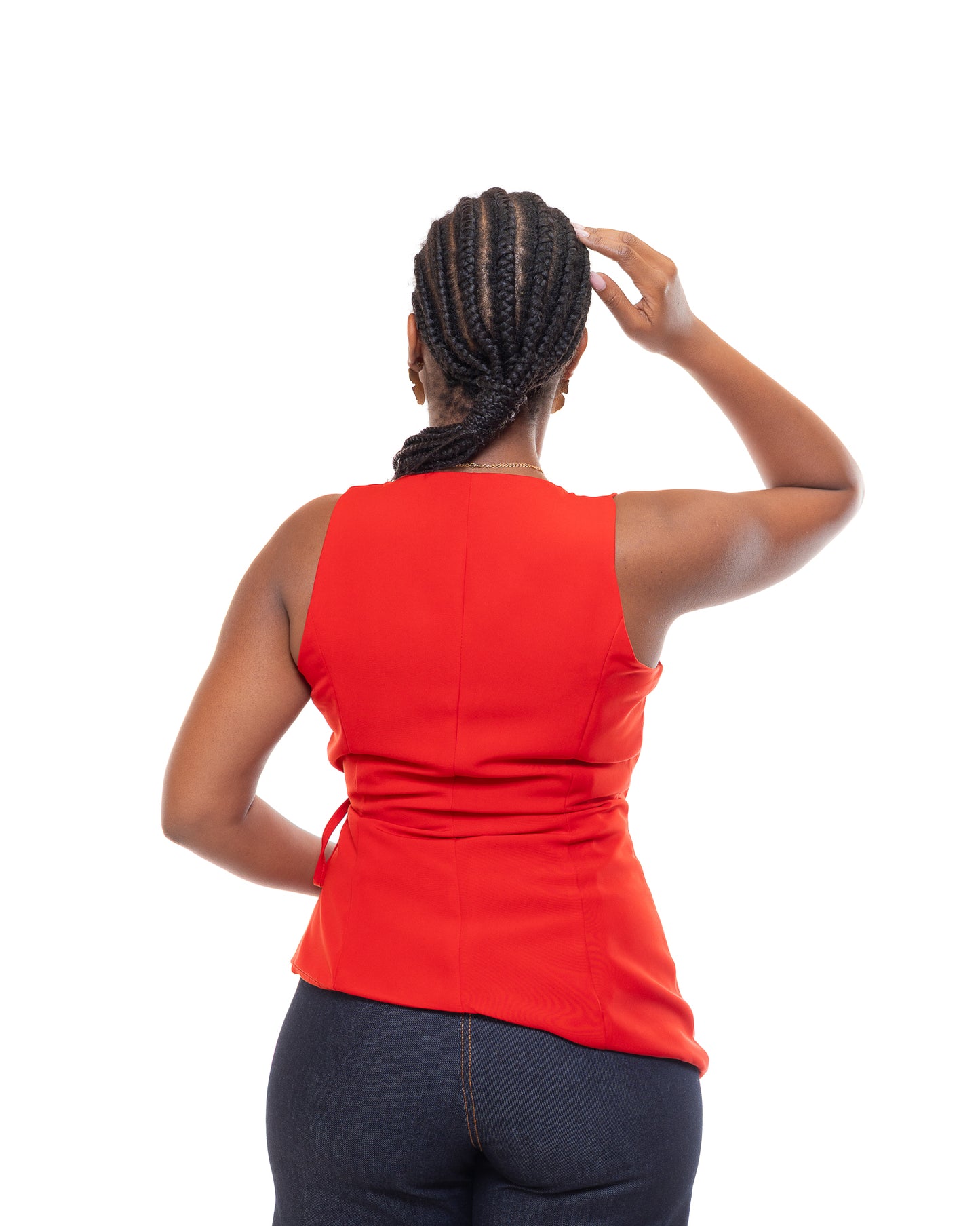 Cecil Wrap Top In Red