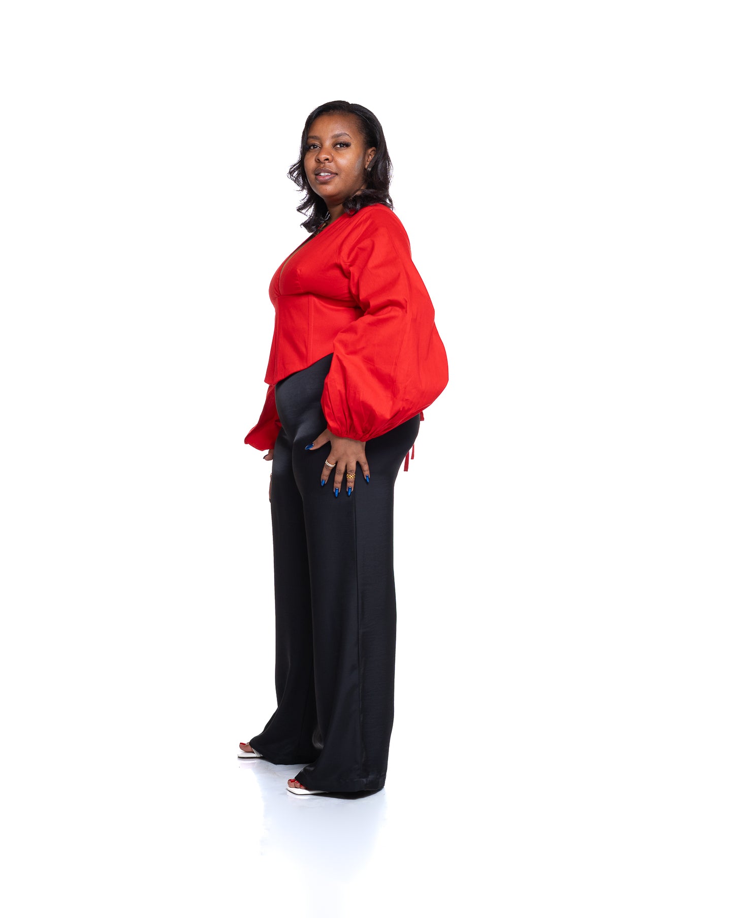 Adire Corset Top In Red