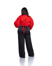 Adire Corset Top In Red
