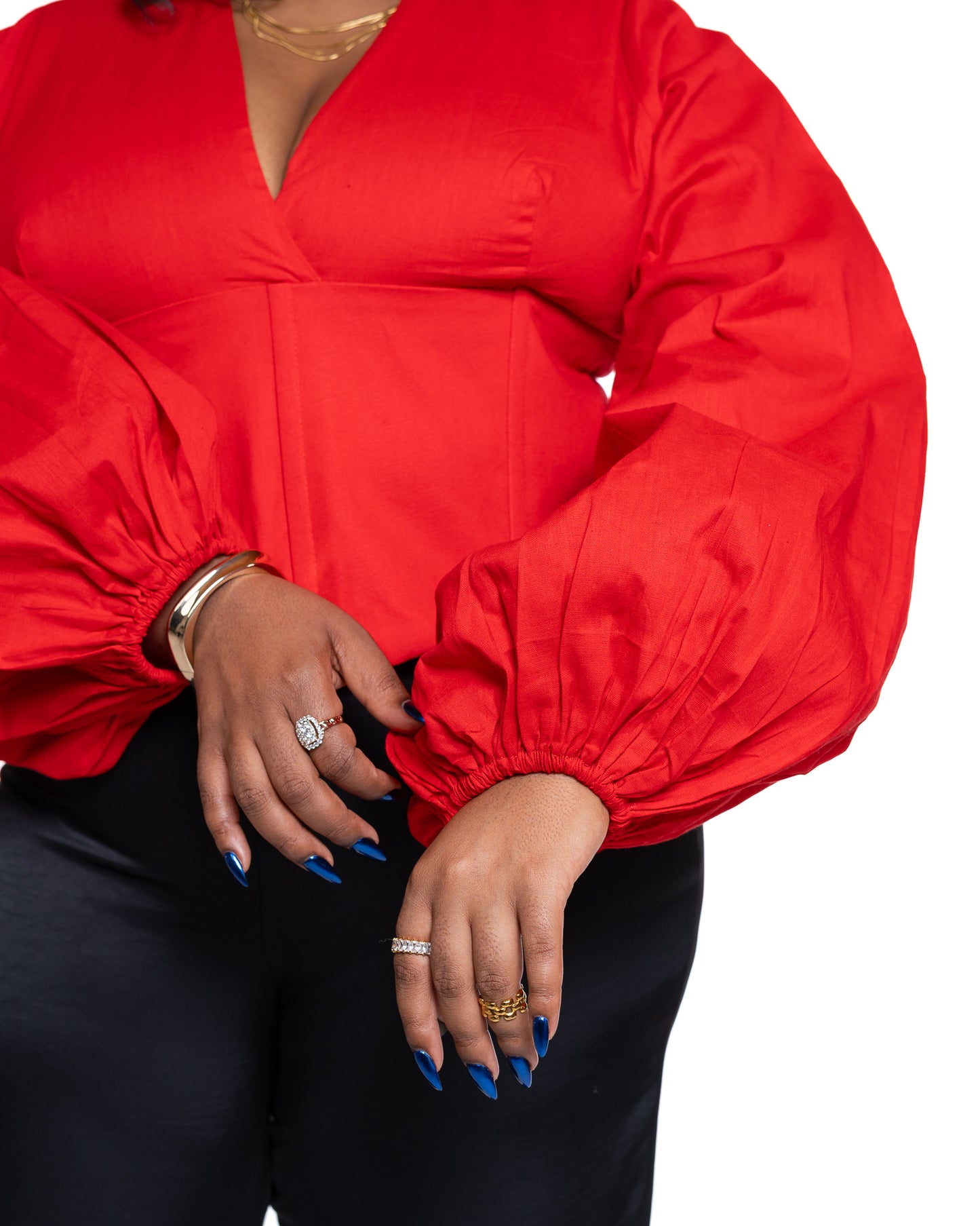 Adire Corset Top In Red