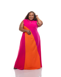 Simplicity Maxi Dress In Fuchsia