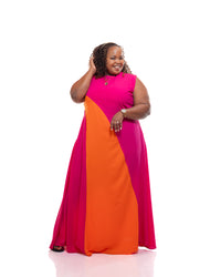 Simplicity Maxi Dress In Fuchsia