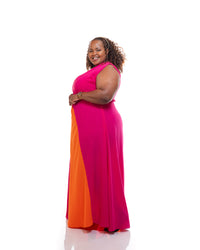Simplicity Maxi Dress In Fuchsia