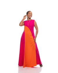 Simplicity Maxi Dress In Fuchsia