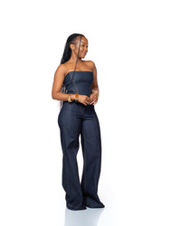Deepwater Denim Wide-Leg Pants