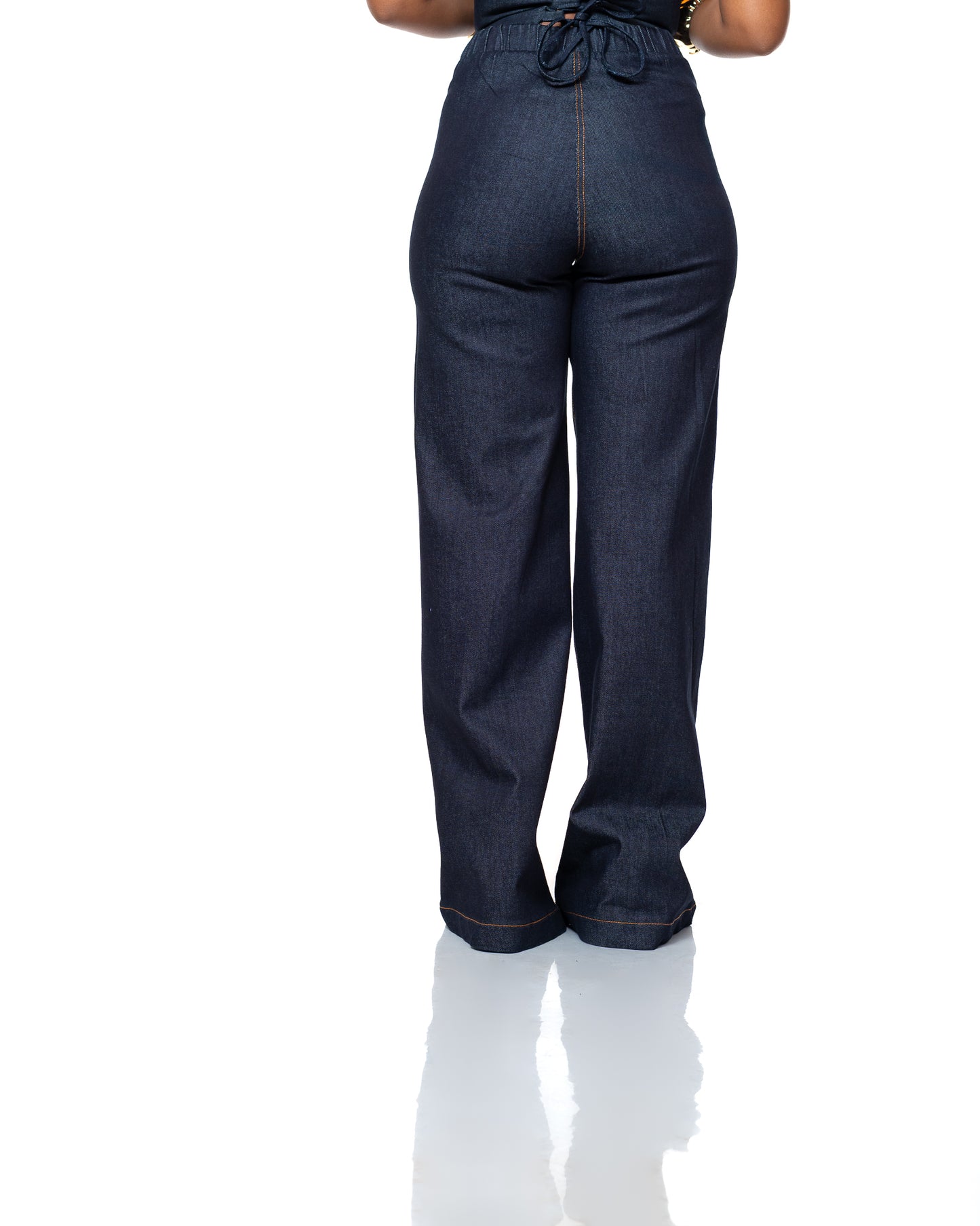 Deepwater Denim Wide-Leg Pants