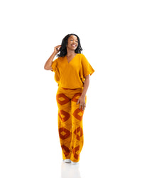 Ayla Knit Pants In Mustard
