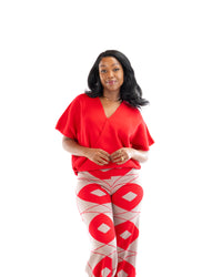 Ayla Knit Top In Scarlet
