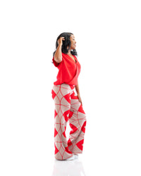 Ayla Knit Top In Scarlet