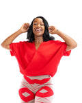 Ayla Knit Top In Scarlet