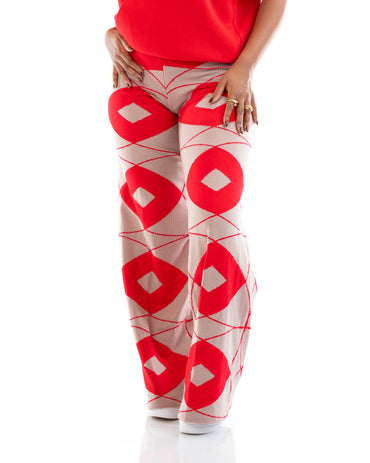 Ayla Knit Pants In Scarlet