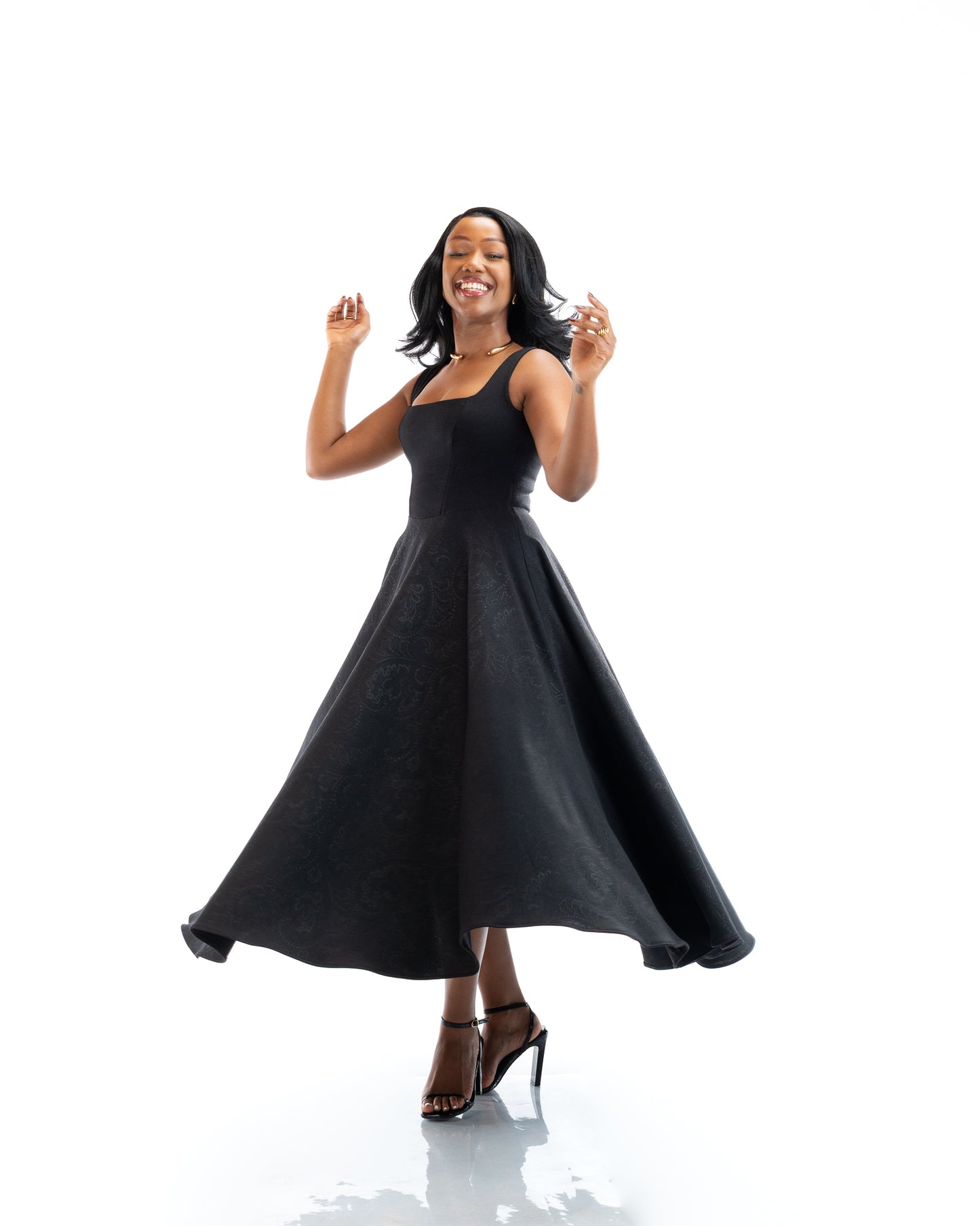 The Palace Soiree Midi Dress In Midnight