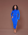 Aura Knitted Dress In Cobalt