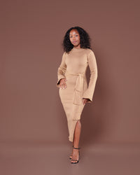 Aura Knitted Dress In Sand