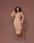Aura Knitted Dress In Sand