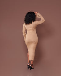 Aura Knitted Dress In Sand