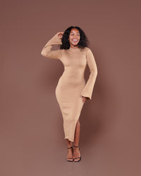 Aura Knitted Dress In Sand
