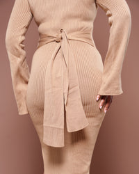 Aura Knitted Dress In Sand
