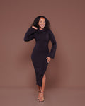 Aura Knitted Dress In Black