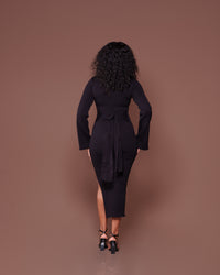 Aura Knitted Dress In Black