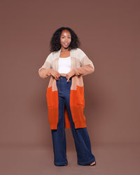 Savannah Monochrome Midi Cardigan