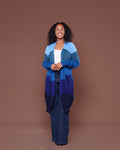 Indigo Monochrome Midi Cardigan