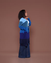 Indigo Monochrome Midi Cardigan