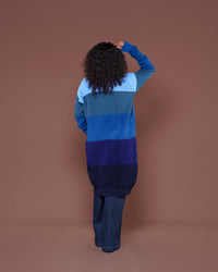 Indigo Monochrome Midi Cardigan