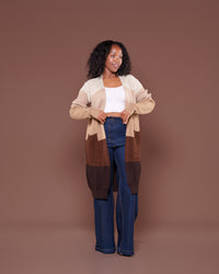 Mocha Monochrome Midi Cardigan
