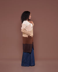 Mocha Monochrome Midi Cardigan