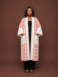 Sanaa Kimono in White Tangerine