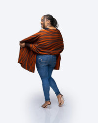 Madeline Printed Shawl in RUST - Ikojn