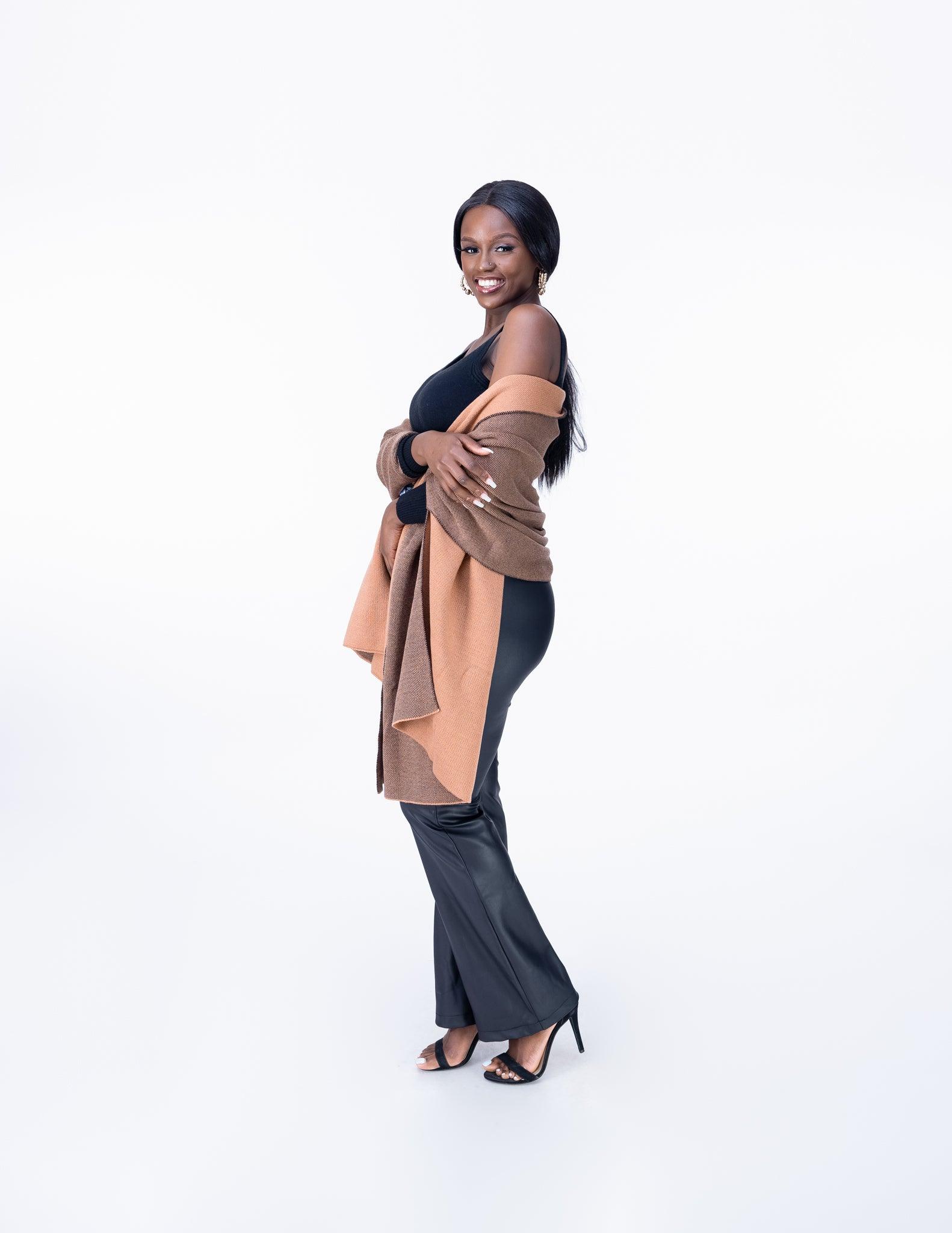 Madeline shawl in CARAMEL Cardigan Scarf Fashion| Style For Ladies |Accessories |Ladies Warm Clothing -Ikojn Westlands Nairobi Kenya
