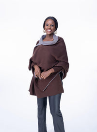 Madeline shawl in Chocolate |Dark Brown Cardigan Scarf Fashion| Style For Ladies |Accessories |Ladies Warm Clothing -Ikojn Westlands Nairobi Kenya
