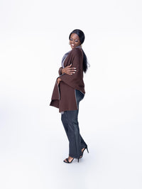 Madeline shawl in Chocolate |Dark Brown Cardigan Scarf Fashion| Style For Ladies |Accessories |Ladies Warm Clothing -Ikojn Westlands Nairobi Kenya