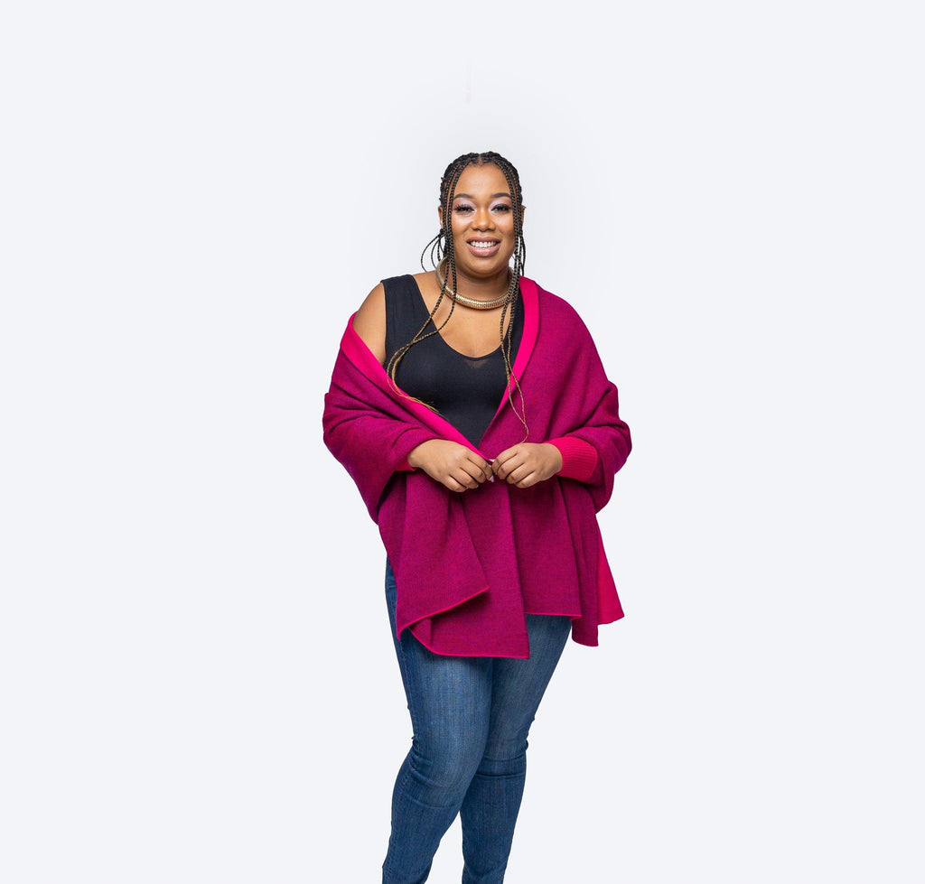 Madeline shawl in FUSCIA FUCHSIA |Pink Cardigan Scarf Fashion| Style For Ladies |Accessories |Ladies Warm Clothing -Ikojn Westlands Nairobi Kenya