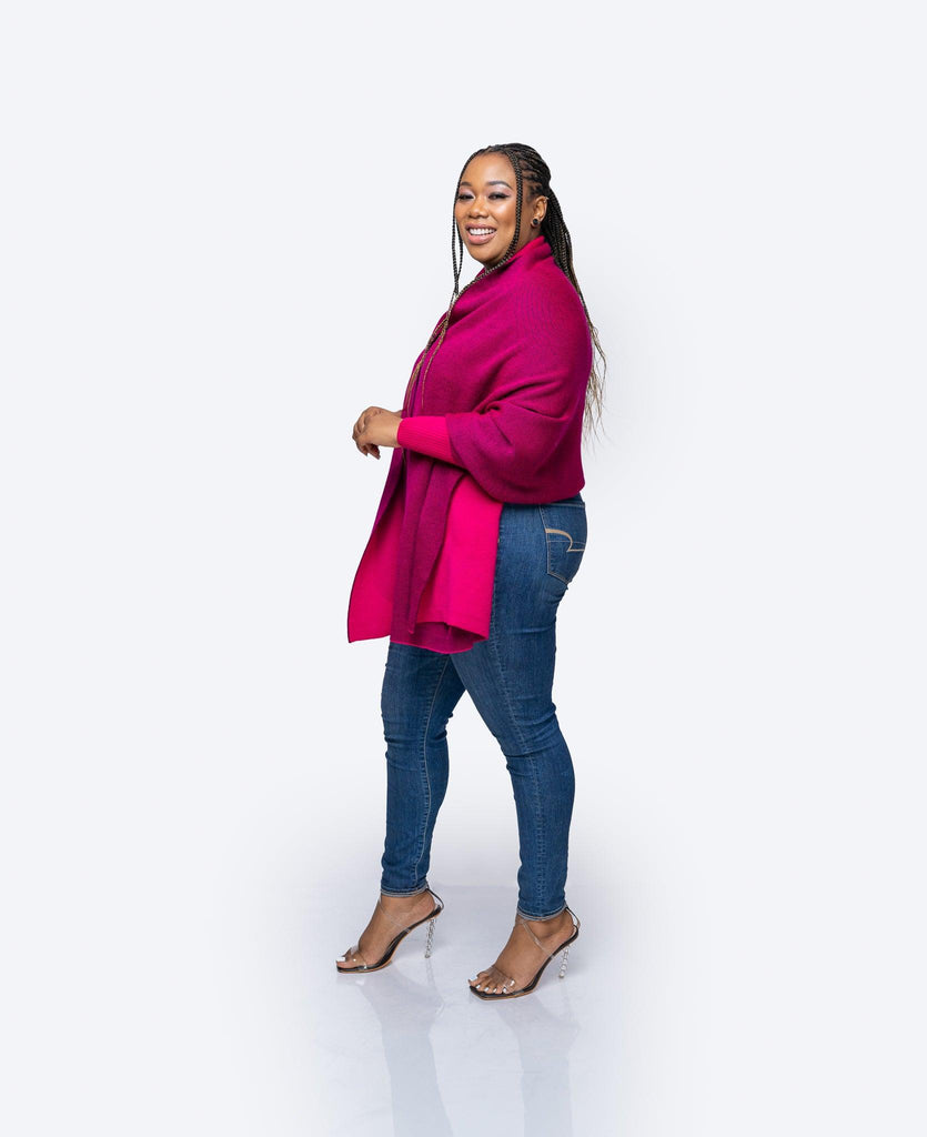 Madeline shawl in FUSCIA FUCHSIA |Pink Cardigan Scarf Fashion| Style For Ladies |Accessories |Ladies Warm Clothing -Ikojn Westlands Nairobi Kenya