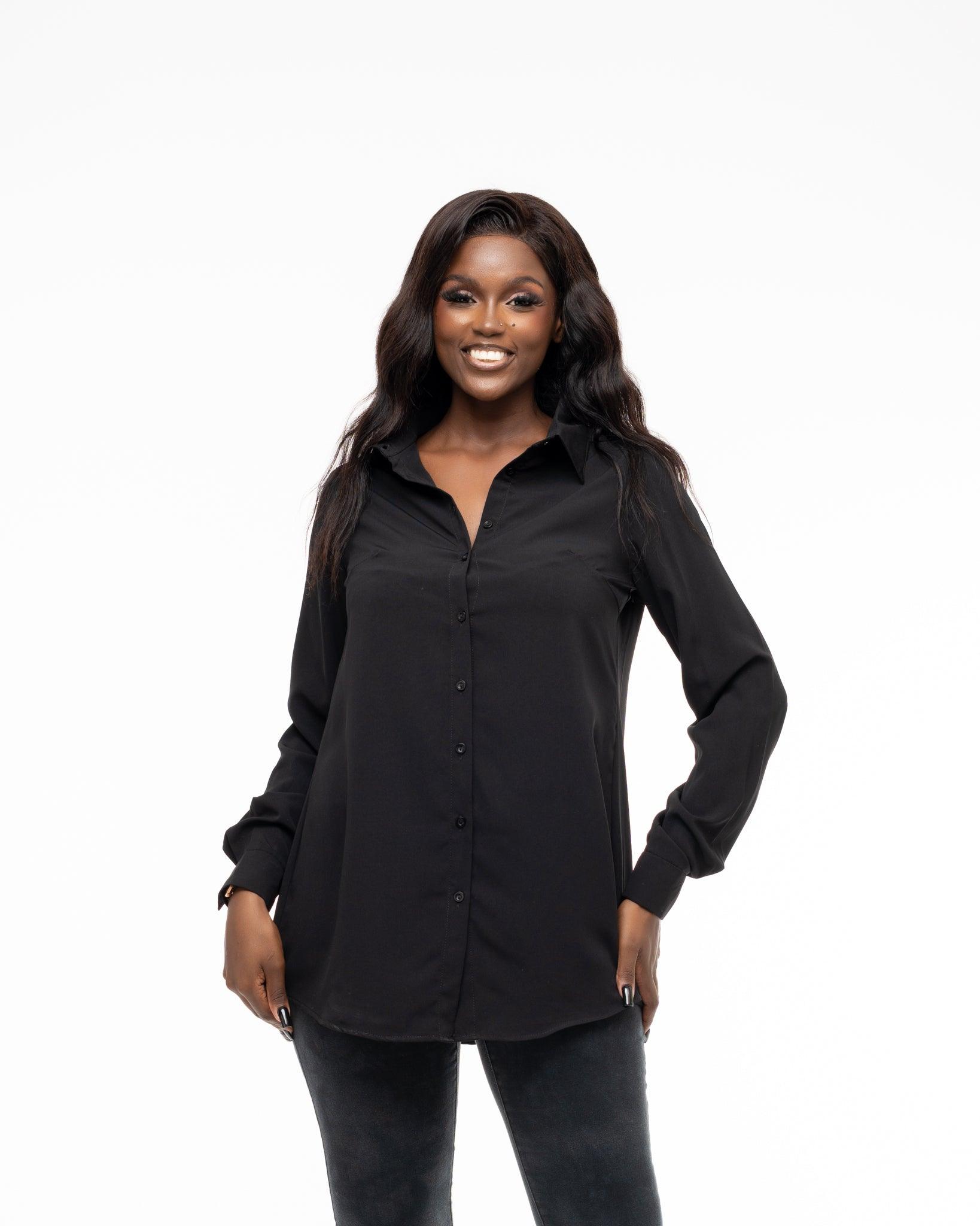 Monarch Oversize fit Shirt in EBONY - Ikojn