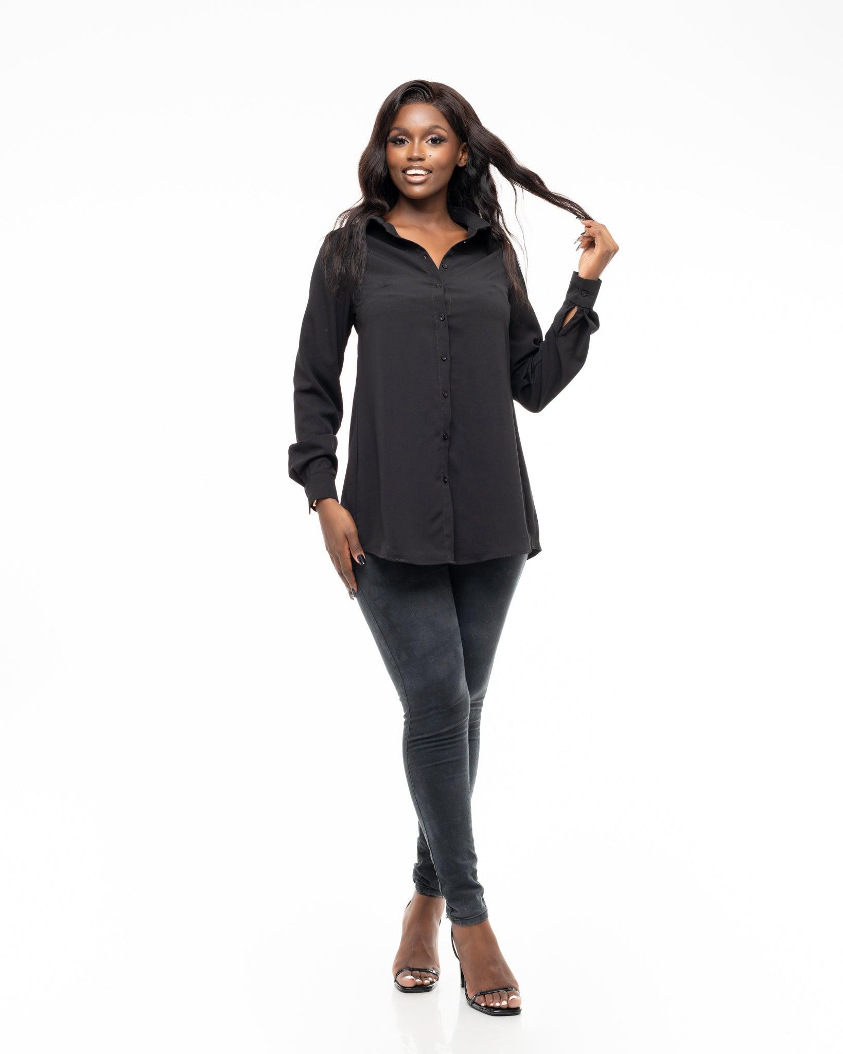 Monarch Oversize fit Shirt in EBONY - Ikojn
