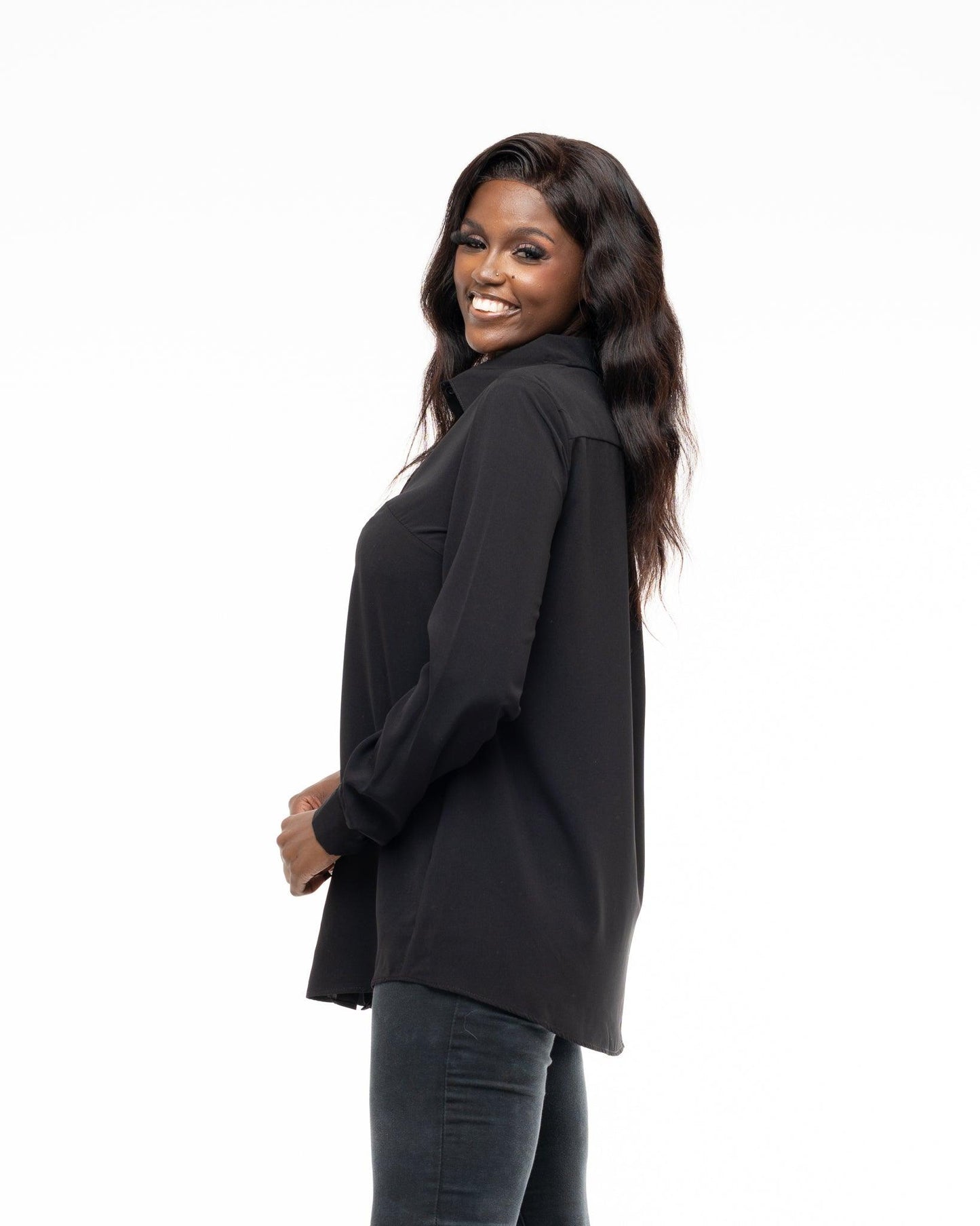 Monarch Oversize fit Shirt in EBONY - Ikojn