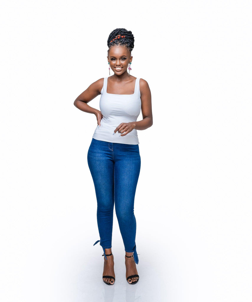 Buy Snatched Square Neck Vest in WHITE online Women's Tops Clothing -Ikojn Nairobi Kenya